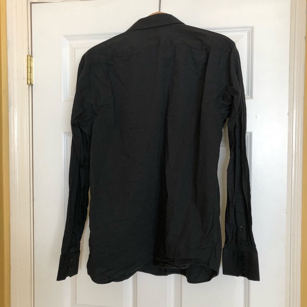 Ben Sherman Black Casual Button Dress Shirt 15.5 / 34-35 Men's Medium - Picture 4 of 14